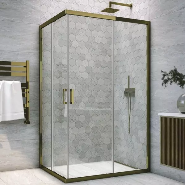 

Душевой угол-ограждение «Vegas Glass» ZA-F Tur Novo h1900 120/100 Crystalvision/бронза без поддона универсальный