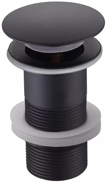 Донный клапан для раковины «Акватек» AQ6000MB с механизмом Клик-Клак чёрный матовый, размер 6