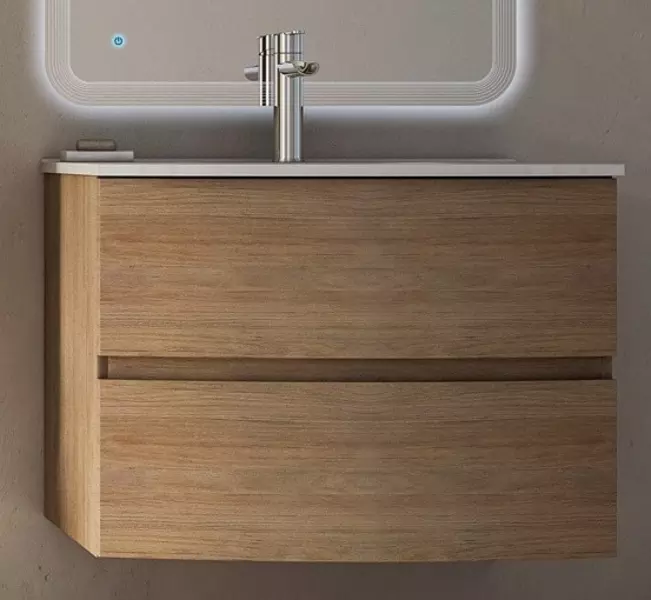 

Тумба с раковиной «Cezares» Elettra 75 (Comfort 75/55) подвесная Rovere tabacco