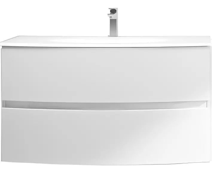 

Тумба с раковиной «Cezares» Elettra 100 (Comfort 101/55) подвесная Bianco opaco