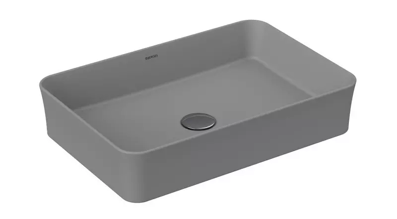 

Раковина «Berges Wasserhaus» Ego SL 55/38 181069 фарфоровая матовый серый