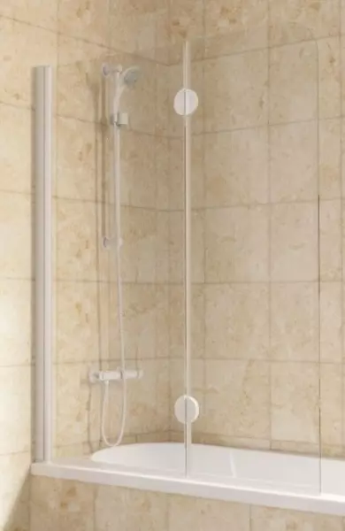 

Шторка на ванну стеклянная «Vegas Glass» E2V Lux 120/150 прозрачная/белая левая