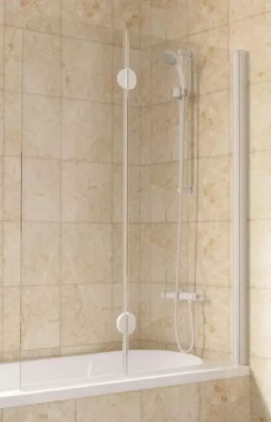 

Шторка на ванну стеклянная «Vegas Glass» E2V Lux 120/150 прозрачная/белая правая