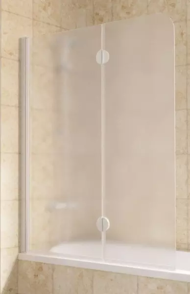 

Шторка на ванну стеклянная «Vegas Glass» E2V Lux 120/150 сатин/белая левая