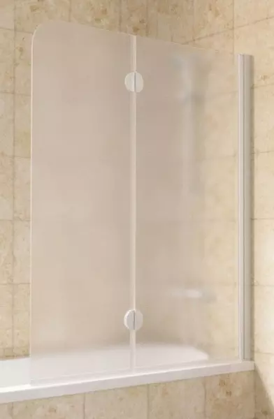 

Шторка на ванну стеклянная «Vegas Glass» E2V Lux 120/150 сатин/белая правая