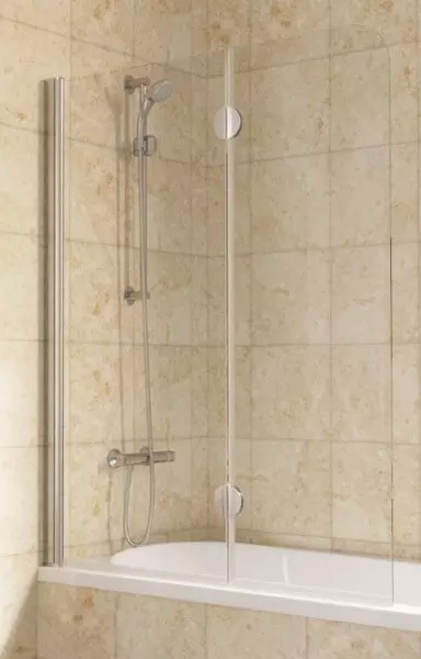 Шторка на ванну стеклянная Vegas Glass E2V Lux 120150 Crystal visionхром глянцевый левая 43740₽