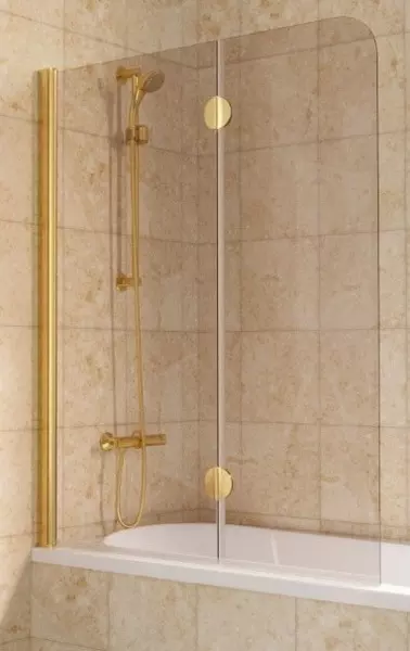 Шторка на ванну стеклянная Vegas Glass E2V Lux 120150 бронзазолото глянцевое левая 47185₽