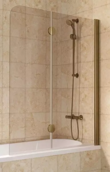 Шторка на ванну стеклянная Vegas Glass E2V Lux 120150 бронзабронза правая 41337₽