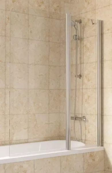 Шторка на ванну стеклянная Vegas Glass E2V Lux ST 115150 Crystal visionхром глянцевый правая 43740₽