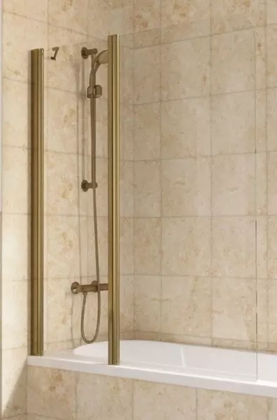 Шторка на ванну стеклянная Vegas Glass E2V Lux ST 115150 прозрачнаябронза левая 35028₽