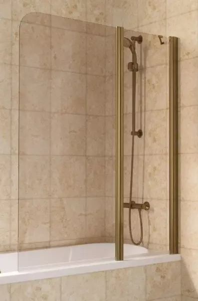 Шторка на ванну стеклянная Vegas Glass E2V Lux ST 115150 бронзабронза правая 41337₽