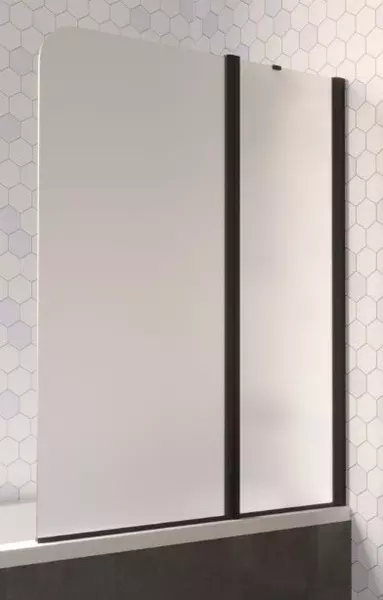 Шторка на ванну стеклянная Vegas Glass E2V Lux ST 115150 сатинчёрная матовая правая 41217₽