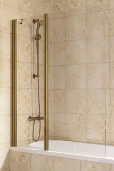 Шторка на ванну стеклянная Vegas Glass E2V Lux ST 125150 Crystal visionбронза левая 46799₽