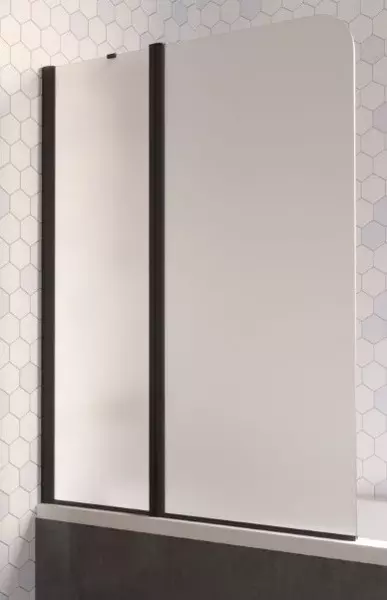 Шторка на ванну стеклянная Vegas Glass E2V Lux ST 125150 сатинчёрная матовая левая 45417₽