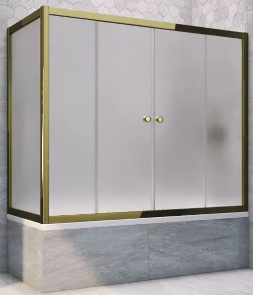 

Шторка на ванну стеклянная «Vegas Glass» Z2V+ZVF Tur Novo 170/70 сатин/бронза универсальная