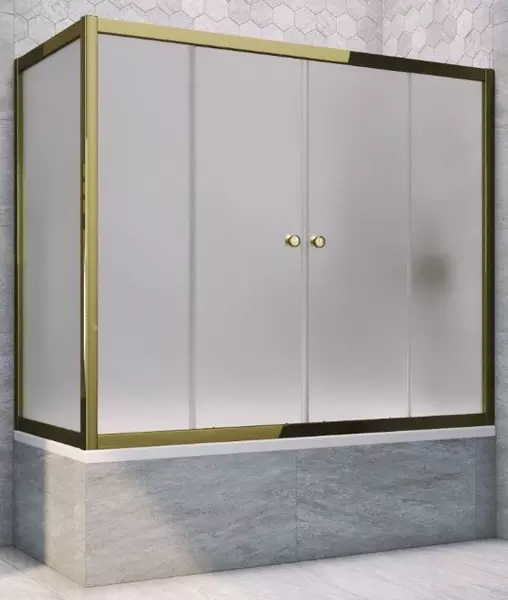 

Шторка на ванну стеклянная «Vegas Glass» Z2V+ZVF Tur Novo 170/75 сатин/бронза универсальная