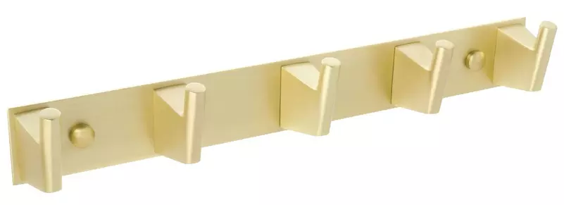 

Планка с крючками «Fixsen» Trend Gold FX-99005-5 на стену золото-сатин