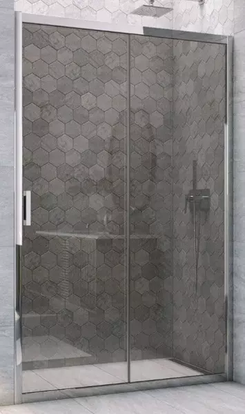 

Душевая дверь «Vegas Glass» ZP TUR Novo 105/200 графит/хром глянцевый универсальная