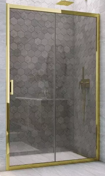 

Душевая дверь «Vegas Glass» ZP TUR Novo 105/200 графит/золото глянцевое универсальная