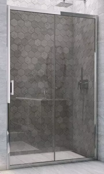 

Душевая дверь «Vegas Glass» ZP TUR Novo 125/200 графит/хром глянцевый универсальная