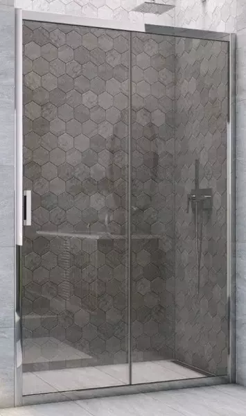 

Душевая дверь «Vegas Glass» ZP TUR Novo 135/200 графит/хром глянцевый универсальная