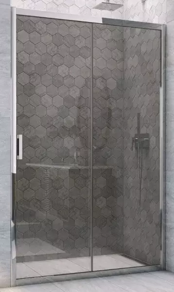 

Душевая дверь «Vegas Glass» ZP TUR Novo 160/200 графит/хром глянцевый универсальная