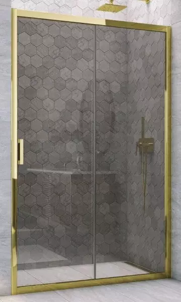 

Душевая дверь «Vegas Glass» ZP TUR Novo 160/200 графит/золото глянцевое универсальная