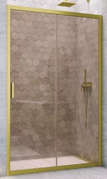 

Душевая дверь «Vegas Glass» ZP Novo h2000 125/200 бронза/золото матовое универсальная
