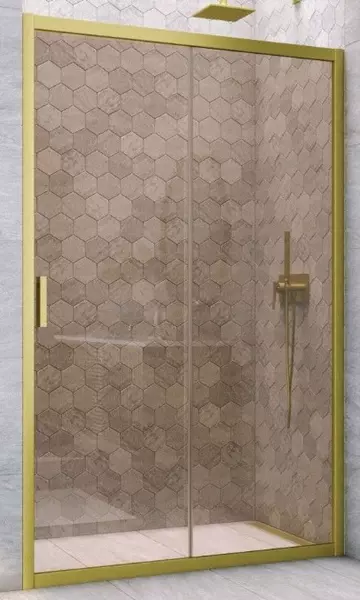 

Душевая дверь «Vegas Glass» ZP Novo h2000 130/200 бронза/золото матовое универсальная