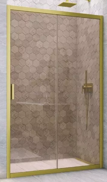 

Душевая дверь «Vegas Glass» ZP Novo h2000 135/200 бронза/золото матовое универсальная
