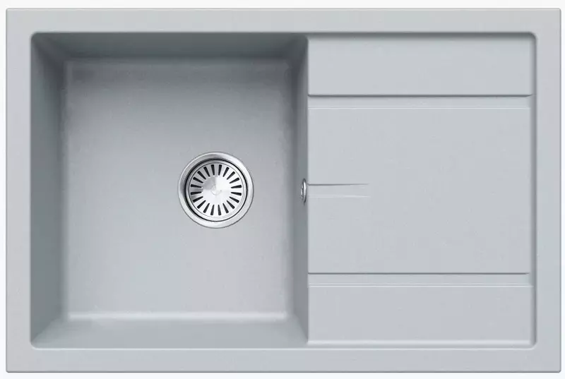 

Мойка для кухни «Tolero» Classic R-112 76/50 кварц платина универсальная