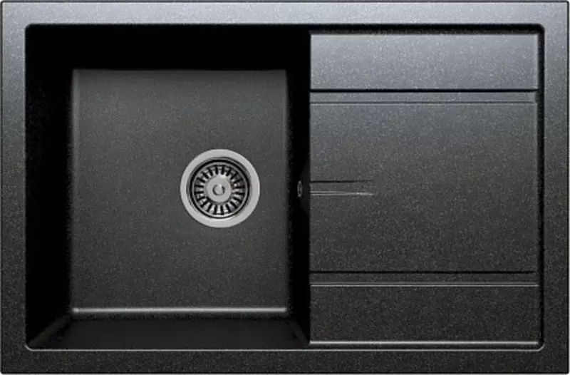 

Мойка для кухни «Tolero» Classic R-112 76/50 кварц уголь универсальная