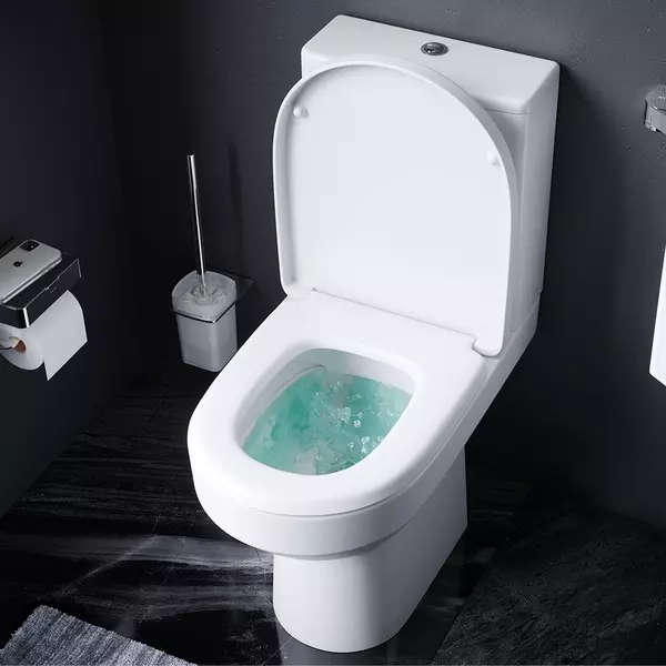 Унитаз компакт безободковый «AM.PM Plus» Spirit V2.0 Plus C708600BWH белый глянцевый (C707858BWH) с сиденьем дюропласт с микролифтом