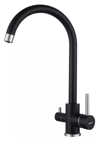 

Смеситель для кухни с подключением к фильтру «GranFest» Quarz Z5420 чёрный