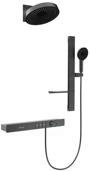

Душевая система «Black & White» Gravity GH-9025-GM с термостатом оружейная сталь