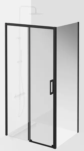 

Душевой угол-ограждение «Kerama Marazzi» Vetro VE.110.SD.BLK.M VE.90.FP.BLK.M 110/90 прозрачный/чёрный матовый без поддона универсальный