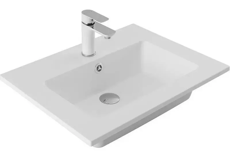 Раковина Aquanet Текла 60 литьевой мрамор белая 9950₽