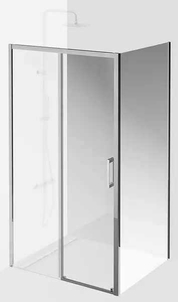 

Душевой угол-ограждение «Kerama Marazzi» Vetro VE.110.SD.CR+VE.90.FP.CR 110/90 прозрачный/хром без поддона универсальный
