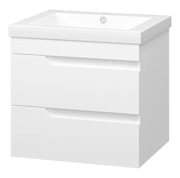 

Тумба с раковиной «Misty» Софт 60 (Alice 58) подвесная белая