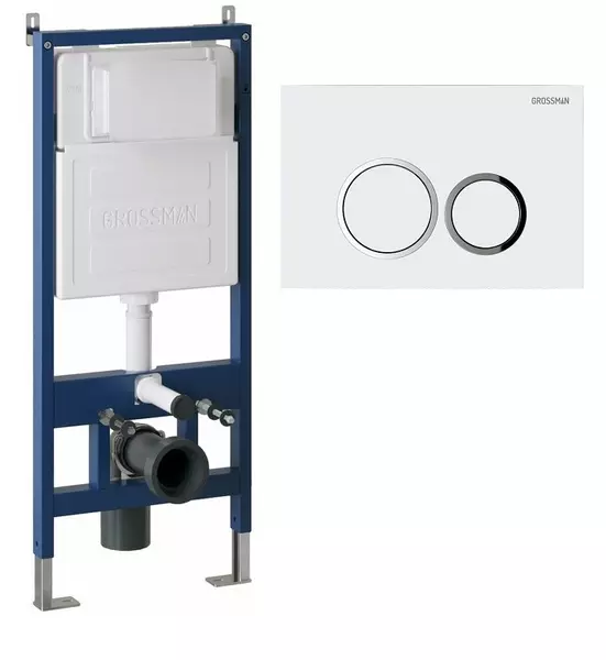 

Инсталляция для унитаза с кнопкой «Grossman» 97.01.000 (900.K31.01.000/клавиша Galaxy белая)