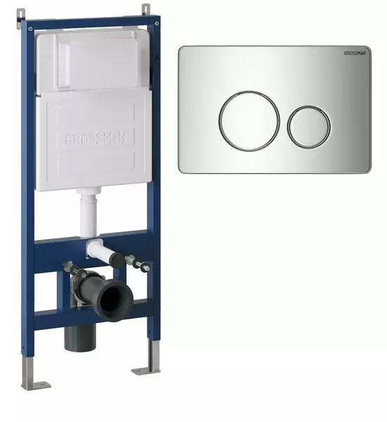 Инсталляция для унитаза с кнопкой Grossman 970510M 900K3101000клавиша Style хром 13900₽