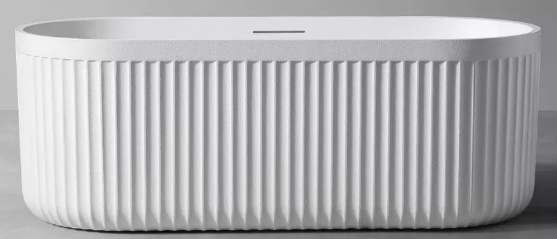 

Ванна из искусственного камня «Abber» Stuttgart AM9925 170/75 с ножками с сифоном белая матовая
