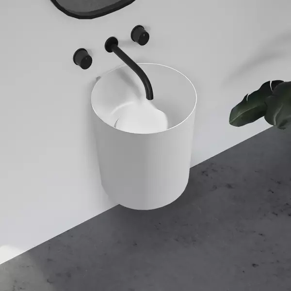 

Раковина «Abber» Stein 42/42 AS2624 искусственный камень белый матовый