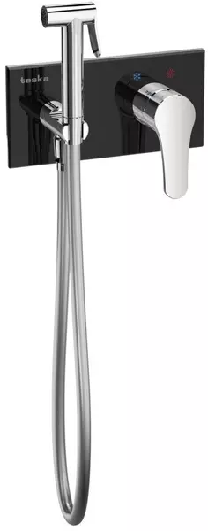 

Смеситель с гигиеническим душем «Teska» Elsa BTK6420B чёрный/хром