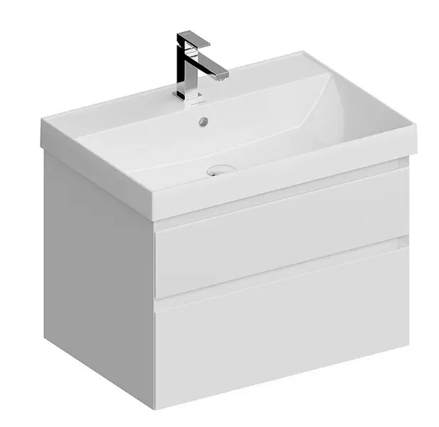 

Тумба с раковиной «Kerama Marazzi» Cubo 70 New (Cubo 70/48) подвесная белая матовая