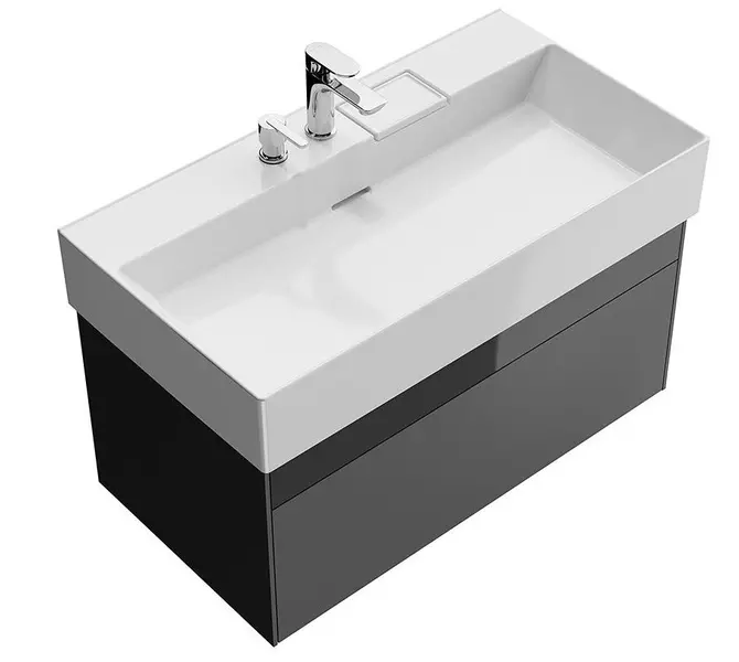 

Тумба с раковиной «Kerama Marazzi» Logica 90 New (Logica 90-2) подвесная стальной серый