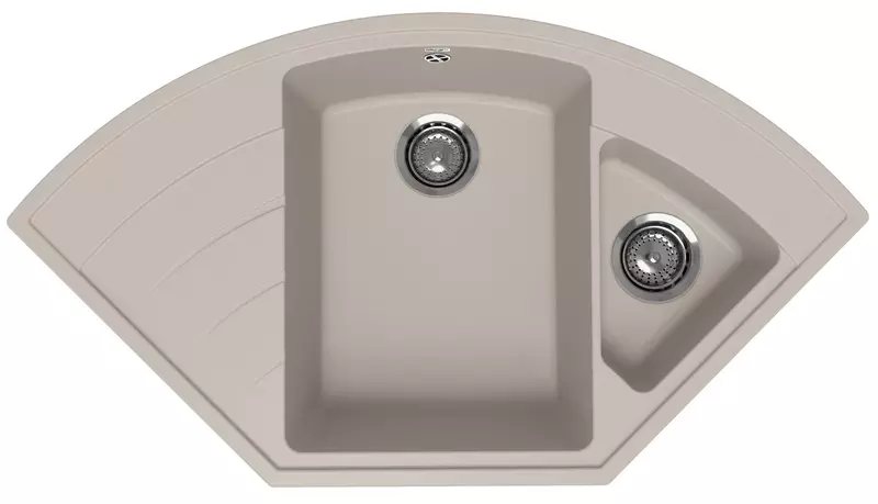 

Мойка для кухни угловая «Ulgran» Quartz Marta 1000-02 100/55 искусственный камень лён