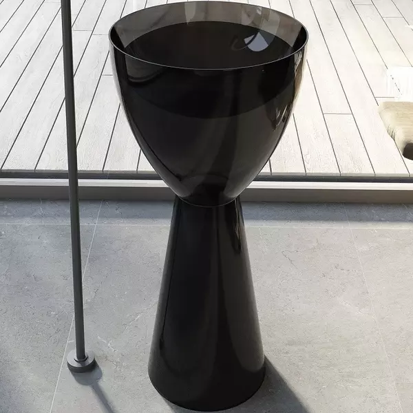 

Раковина с пьедесталом «Abber» AT2703Onyx-Black AT2703Onyx-Black полиэфирная смола черная