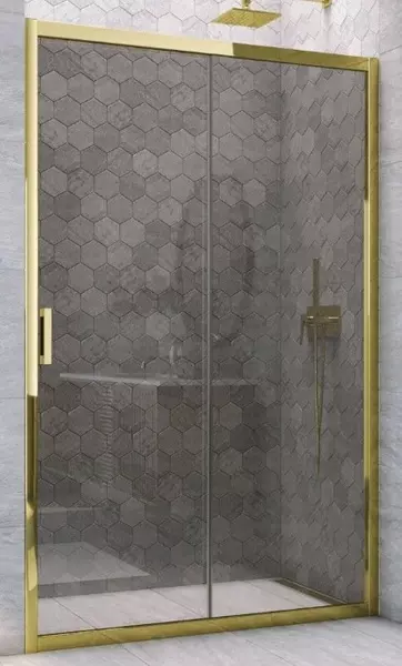

Душевая дверь «Vegas Glass» ZP TUR Novo 180/200 графит/золото глянцевое универсальная