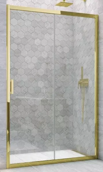 

Душевая дверь «Vegas Glass» ZP TUR Novo 180/200 Crystal vision/золото глянцевое универсальная